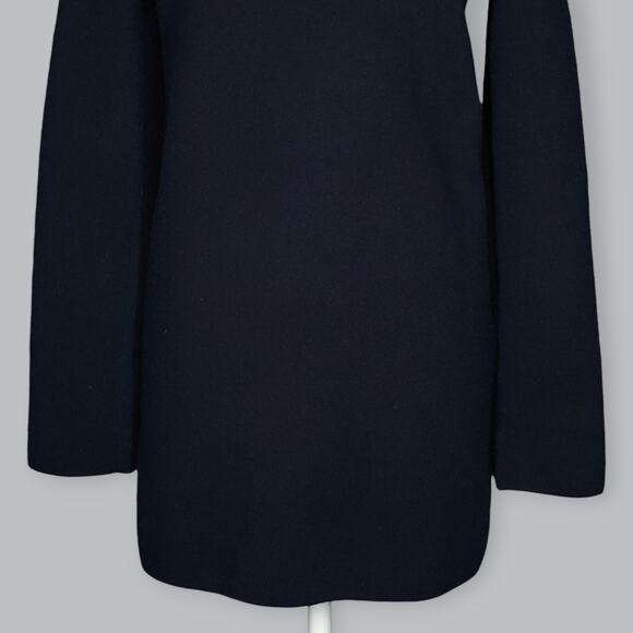 Magaschoni Sweater Womens XS Cardigan Open Front Long Contrast Stitch Pockets - Picture 9 of 9